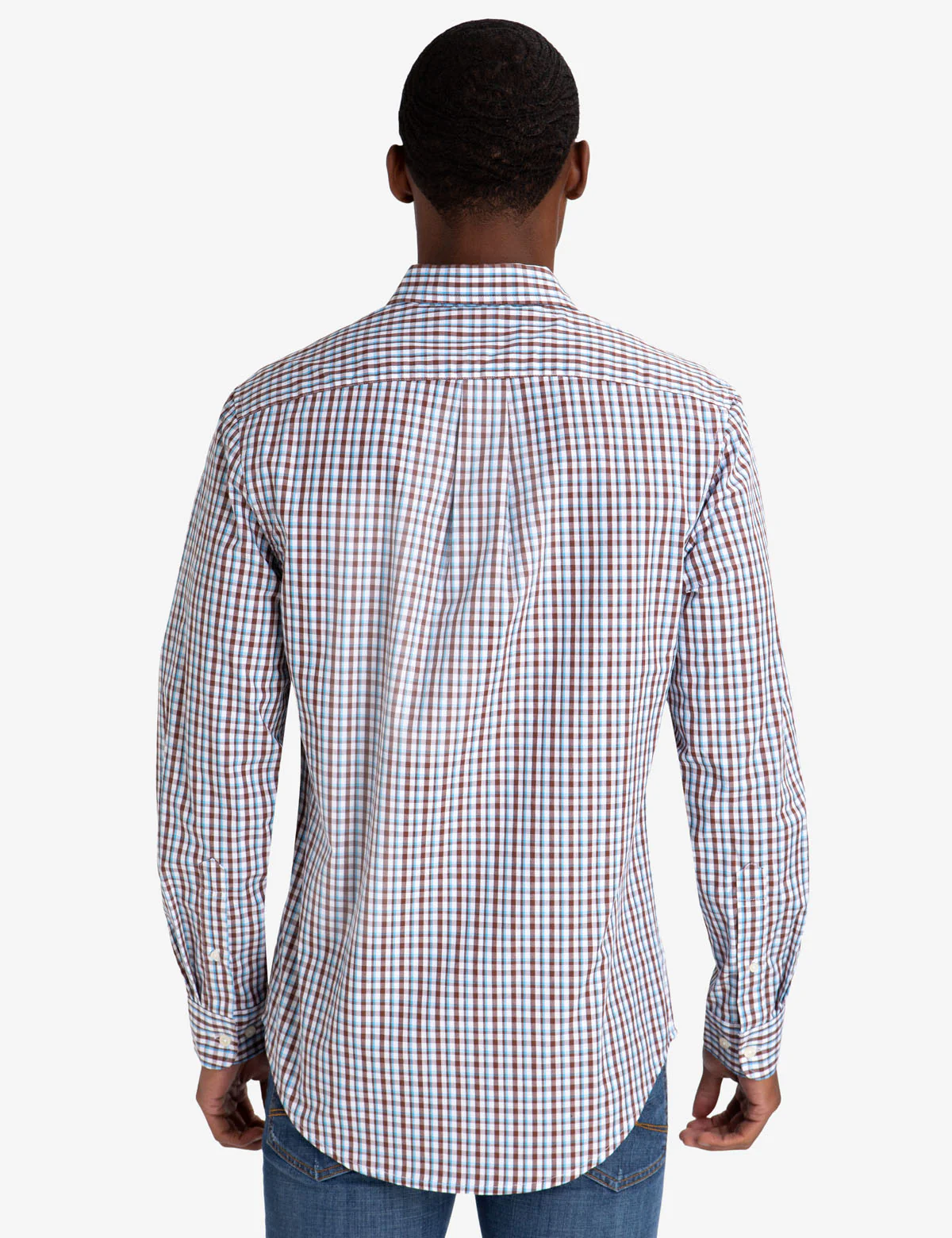 SMALL PLAID PEACHED POPLIN SHIRT - Image 4