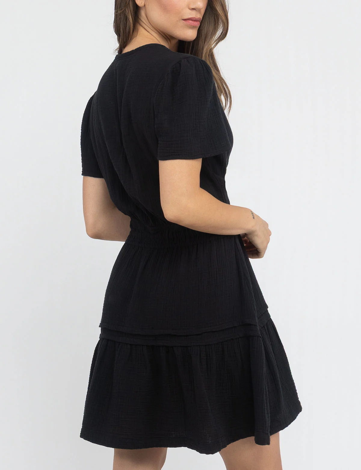 SMOCKED WAIST TIERED DRESS - Image 2