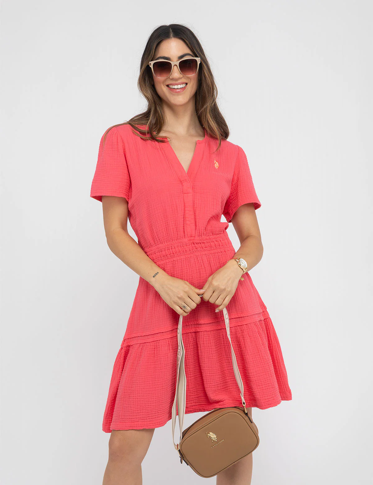 SMOCKED WAIST TIERED DRESS - Image 5