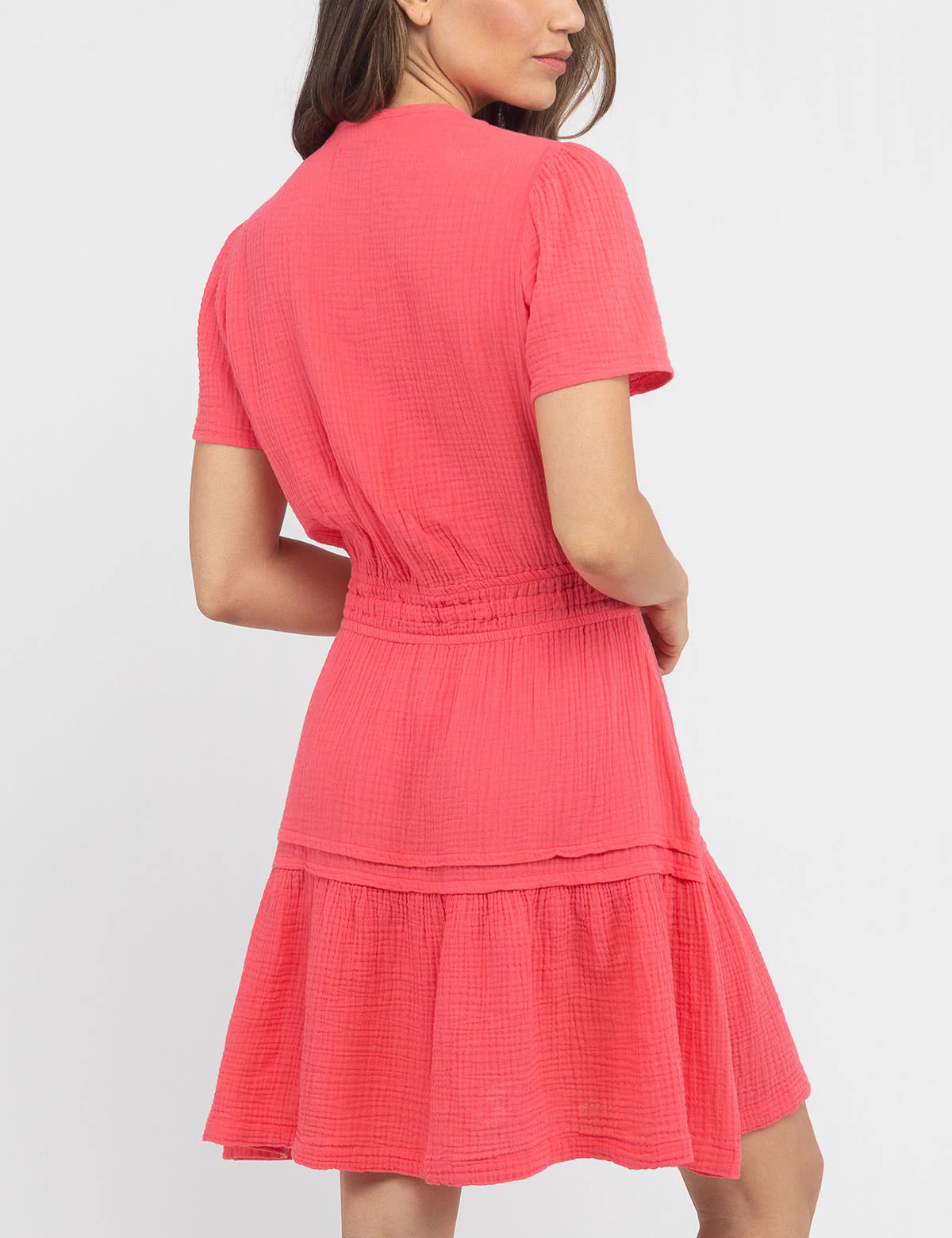 SMOCKED WAIST TIERED DRESS - Image 7