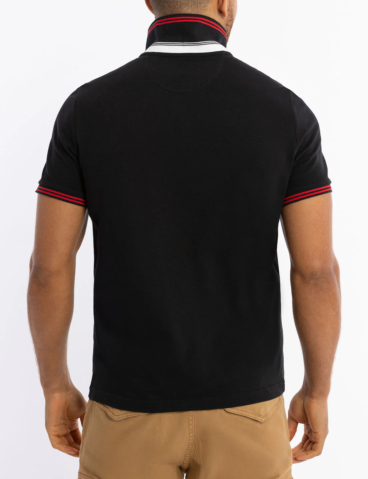 SNAP BUTTON TIPPED PIQUE POLO SHIRT - Image 9