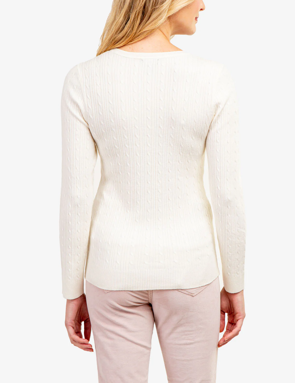 SOFT CABLE V-NECK SWEATER - Image 10