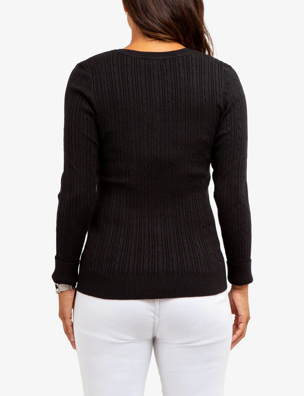 SOFT CABLE V-NECK SWEATER - Image 13