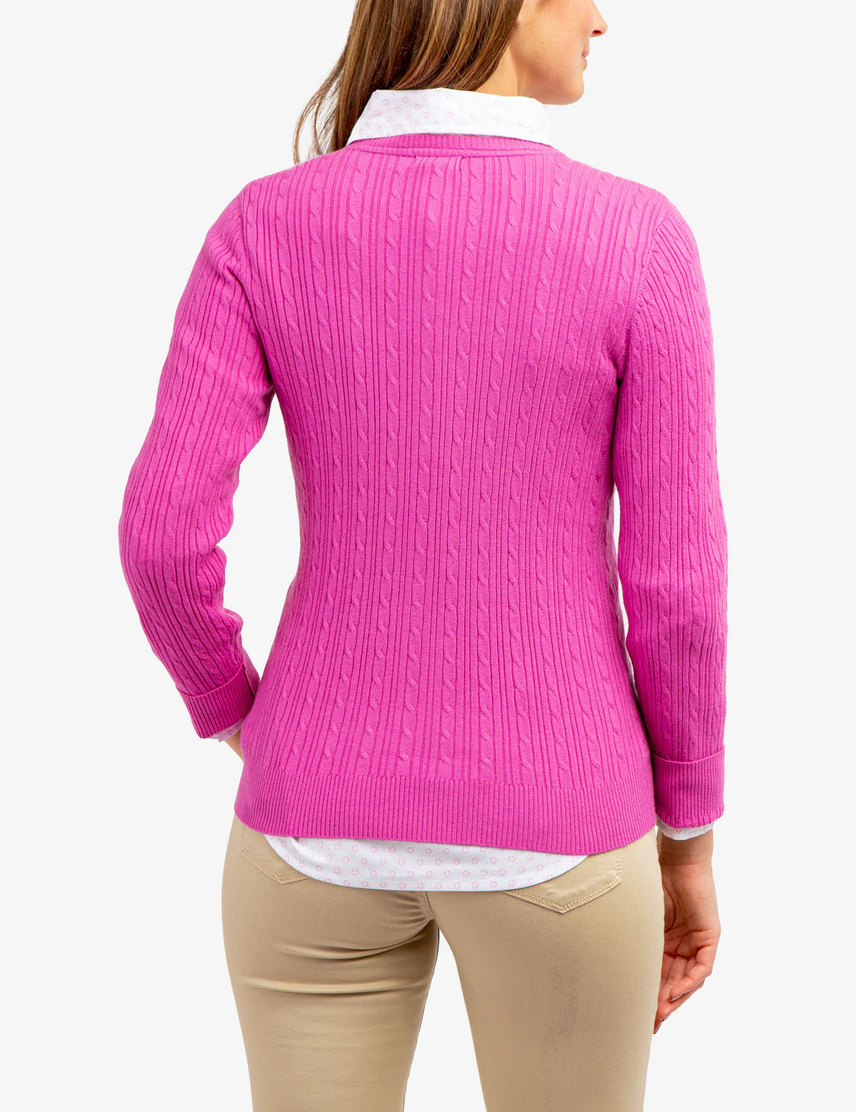 SOFT CABLE V-NECK SWEATER - Image 22