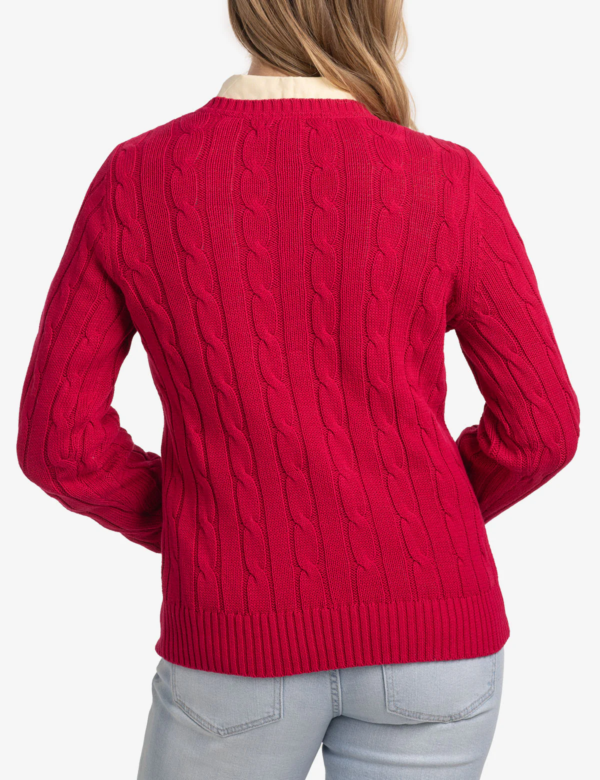 SOFT CABLE V-NECK SWEATER - Image 15
