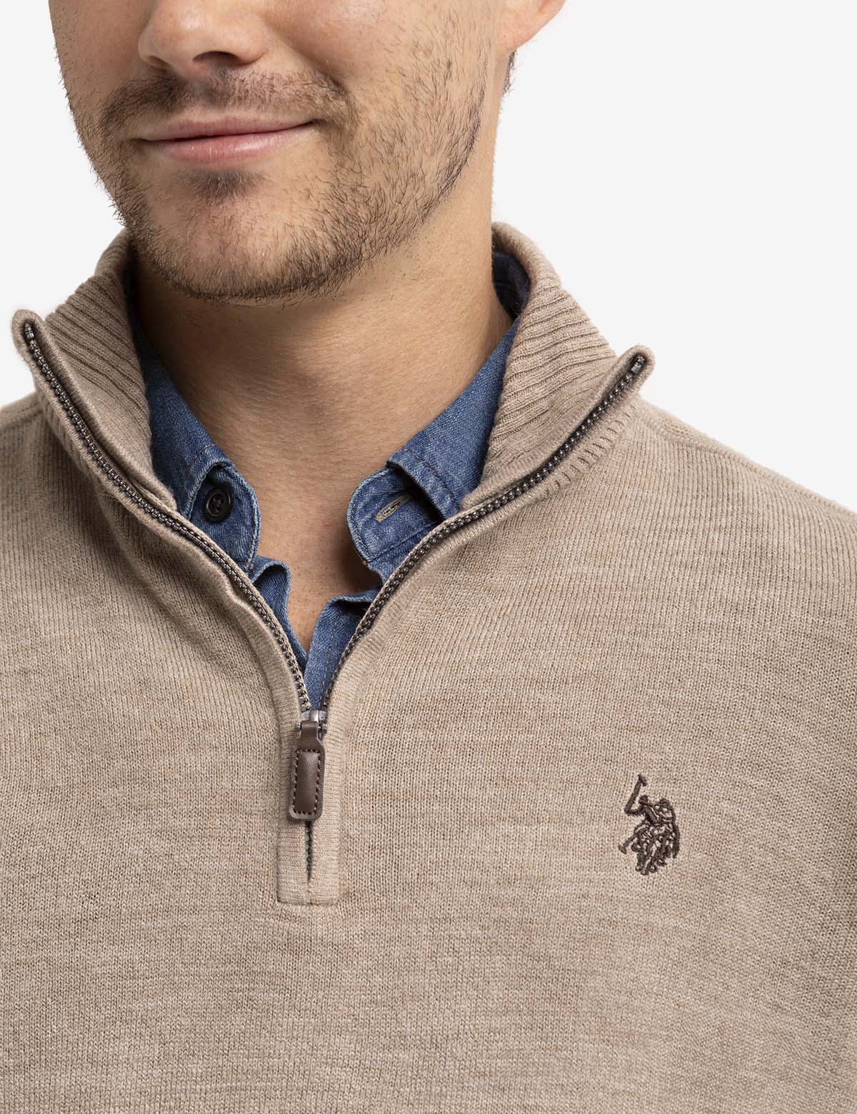 SOFT SOLID 1/4 ZIP SWEATER - Image 10