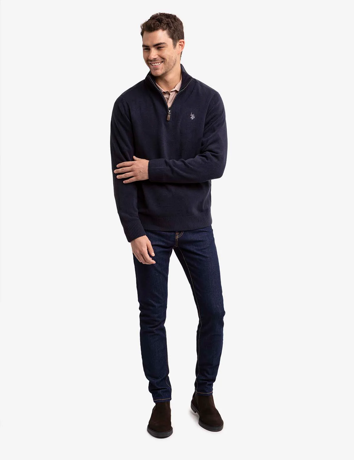 SOFT SOLID 1/4 ZIP SWEATER - Image 2