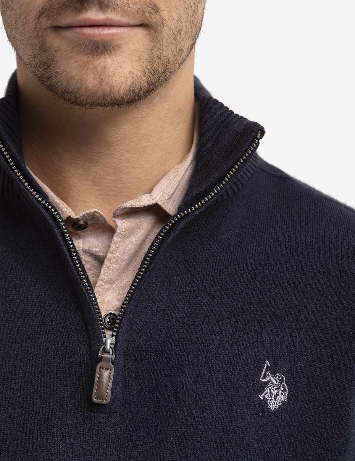 SOFT SOLID 1/4 ZIP SWEATER - Image 3
