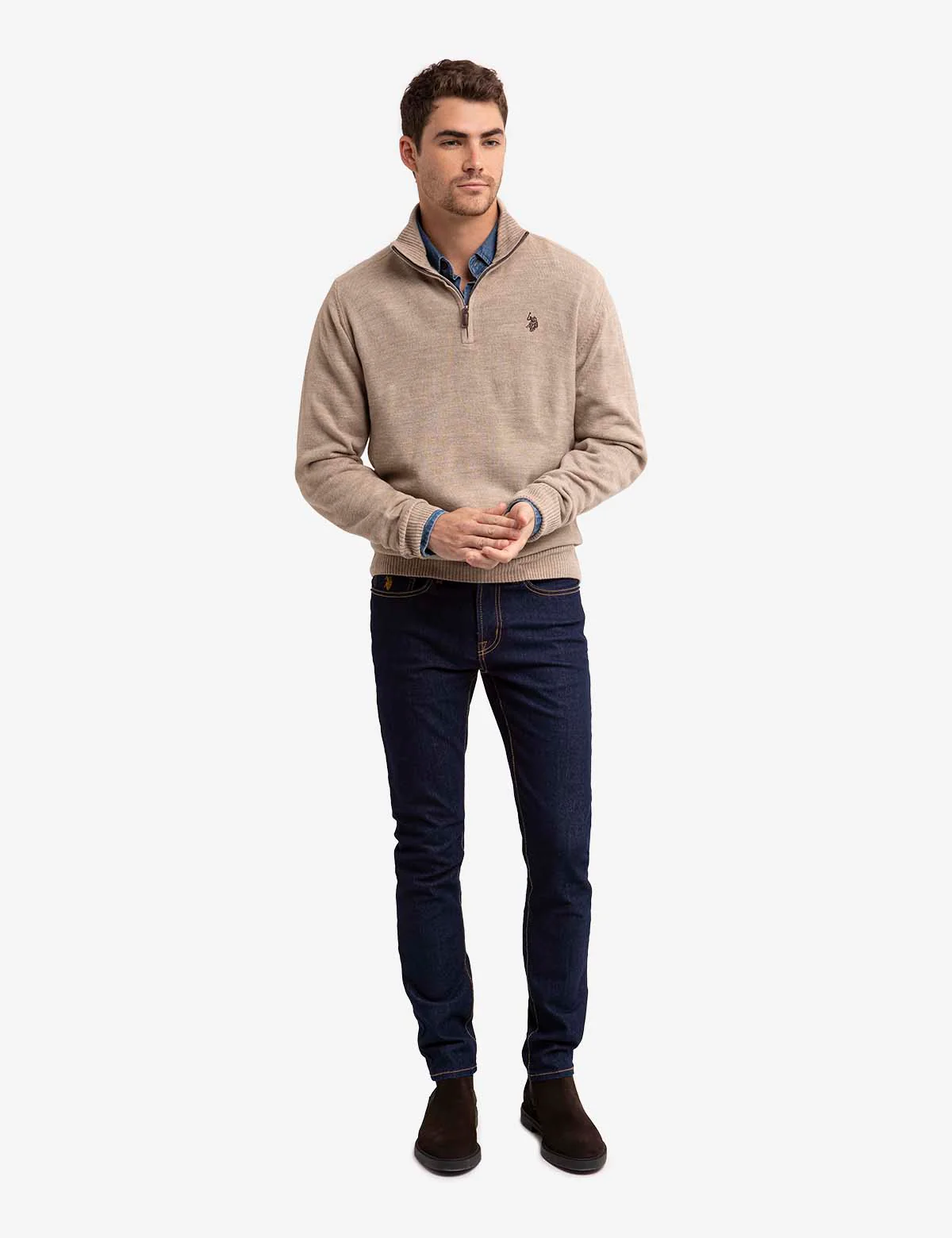 SOFT SOLID 1/4 ZIP SWEATER - Image 9