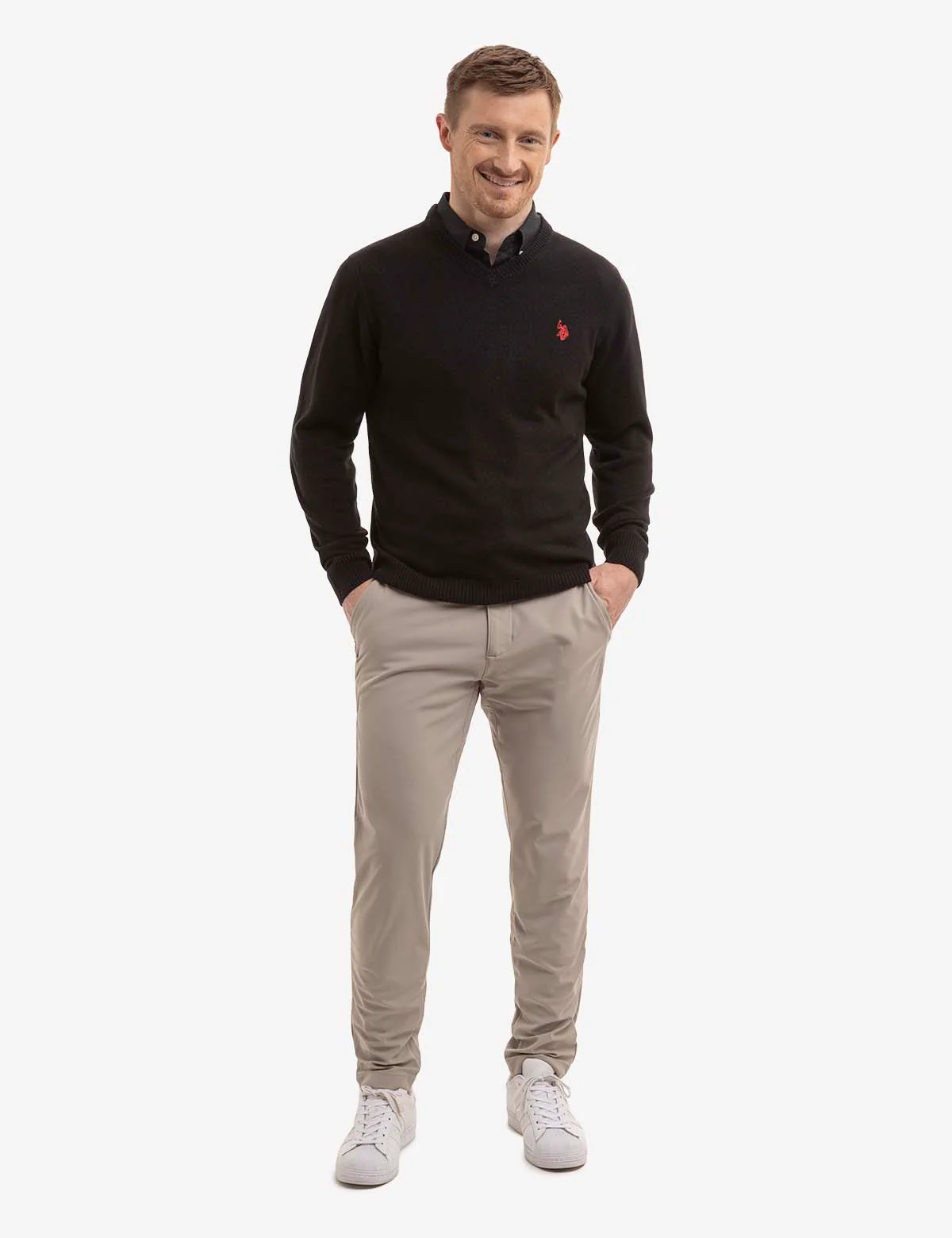 SOFT SOLID JERSEY V-NECK SWEATER - Image 10