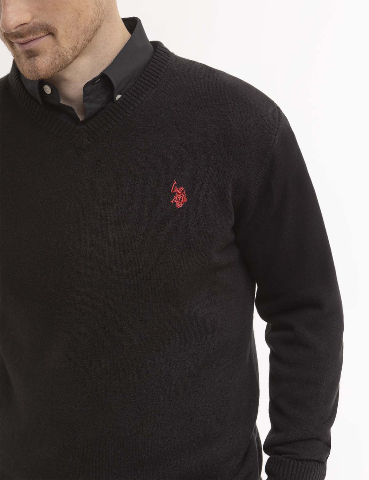 SOFT SOLID JERSEY V-NECK SWEATER - Image 11