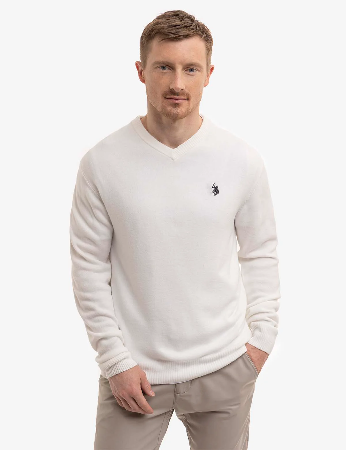 SOFT SOLID JERSEY V-NECK SWEATER - Image 24
