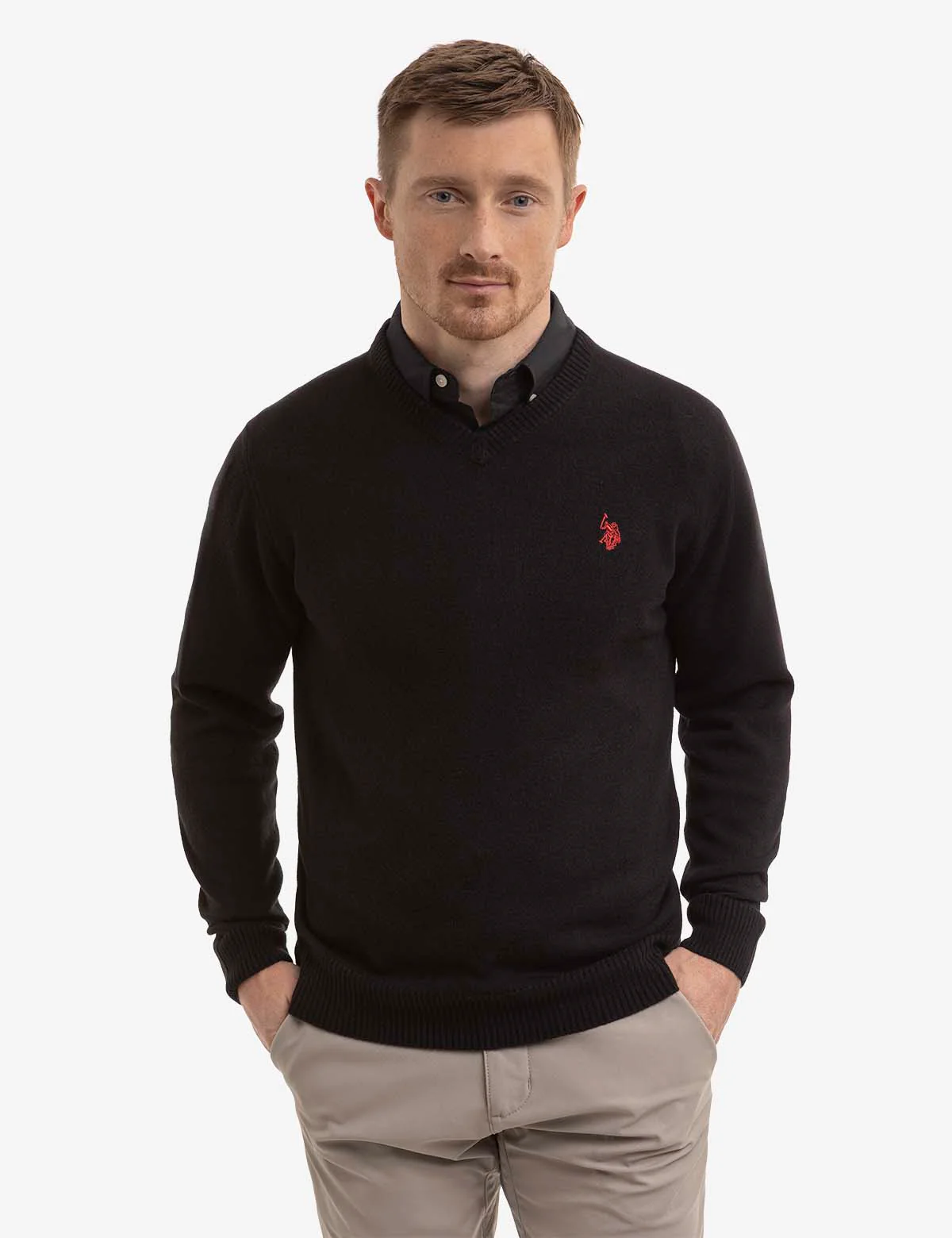 SOFT SOLID JERSEY V-NECK SWEATER - Image 9