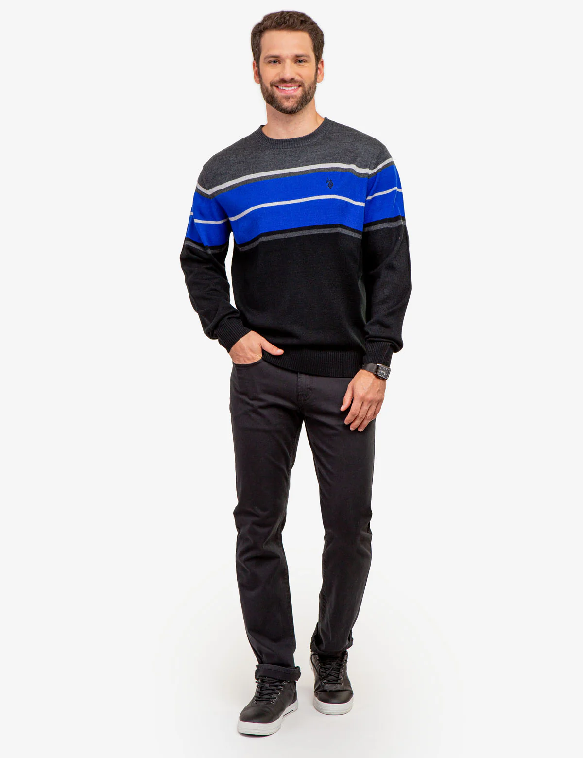 SOFT STRIPE CREW NECK SWEATER - Image 6