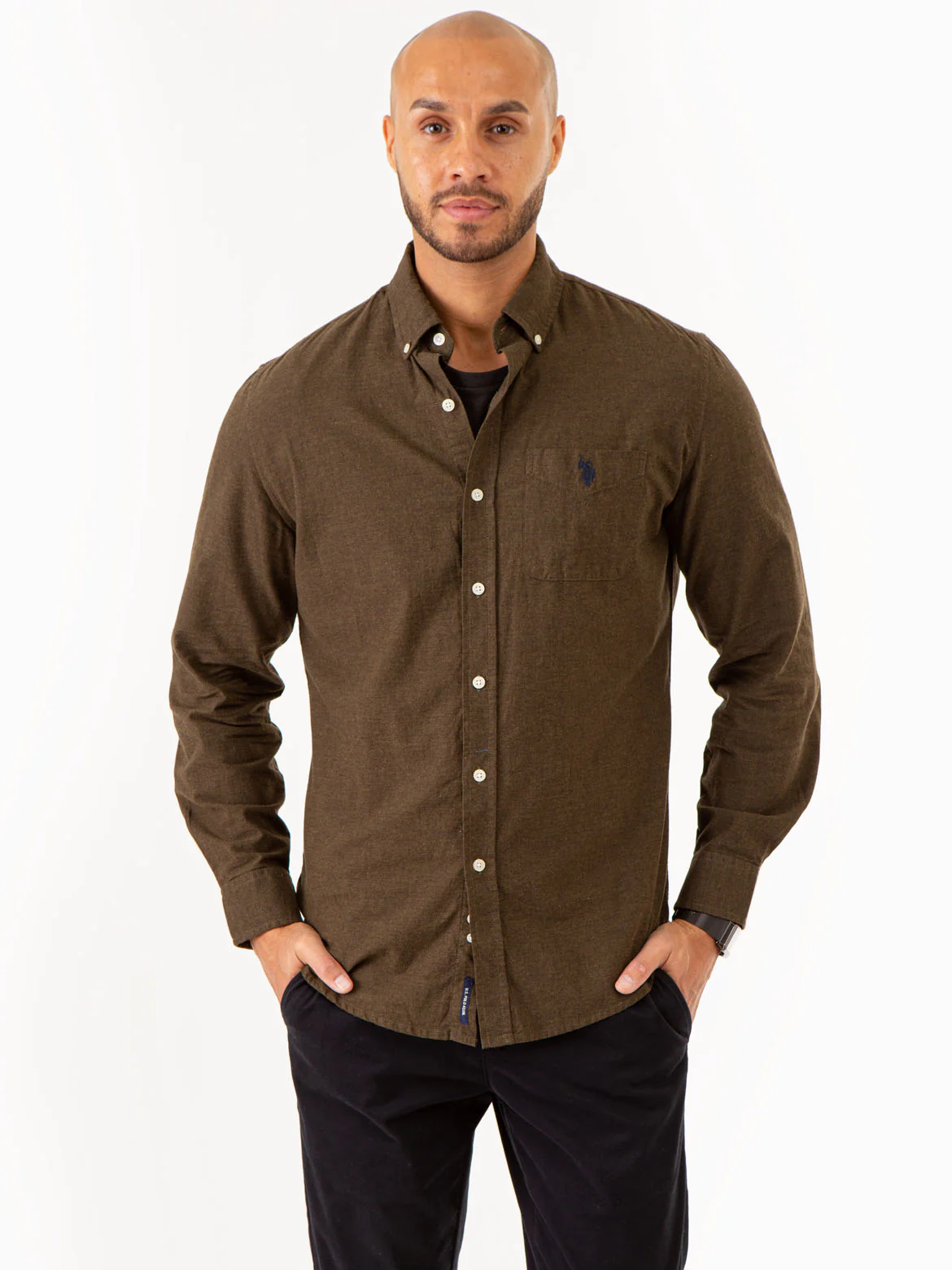 SOLID BRUSHED HEATHER LONG SLEEVE SHIRT - Image 10