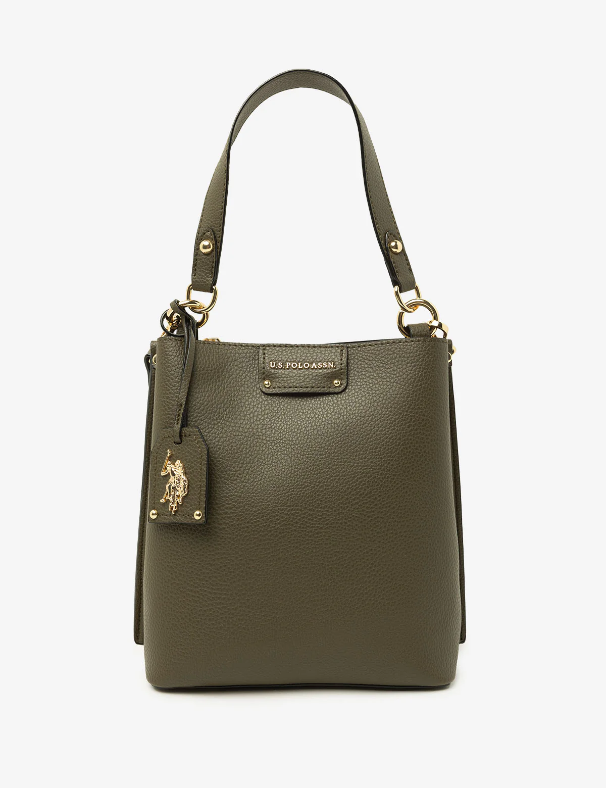SOLID BUCKET BAG WITH CROSSBODY STRAP - Image 15