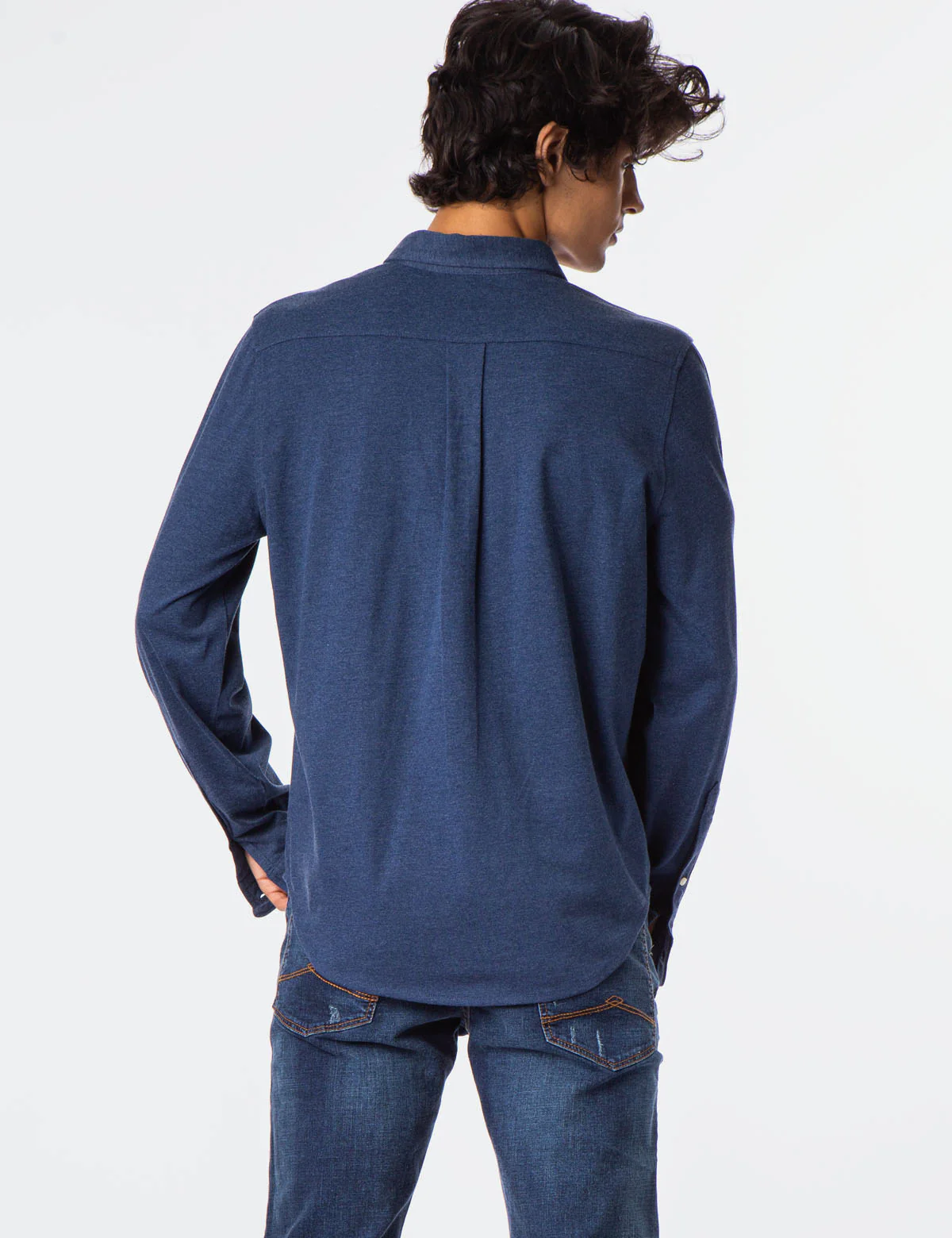 SOLID BUTTON DOWN JERSEY SHIRT - Image 12