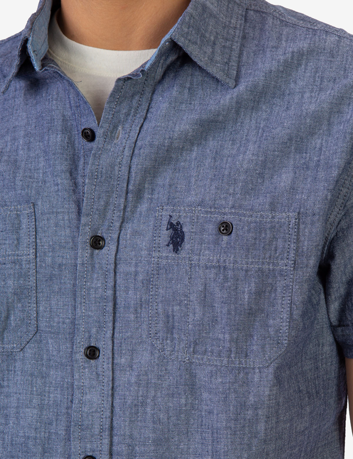 SOLID SLUB CANVAS SHORT SLEEVE SHIRT - Image 4