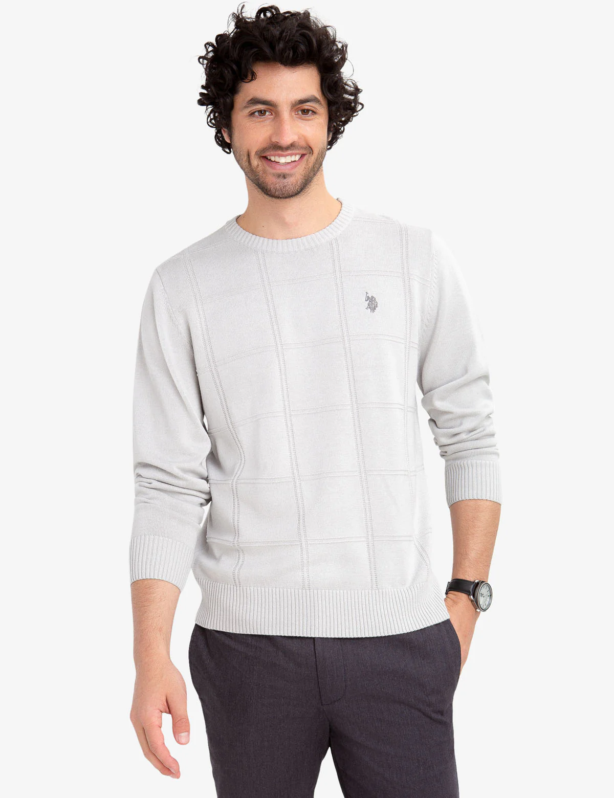 SOLID CREW NECK SWEATER