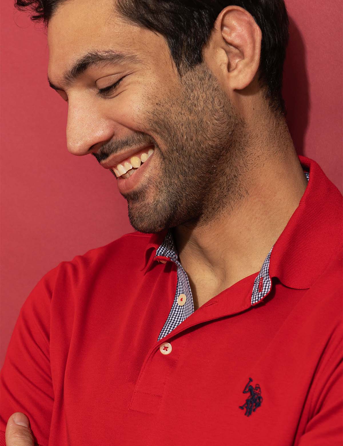 SOLID INTERLOCK GINGHAM TRIM POLO SHIRT - Image 10