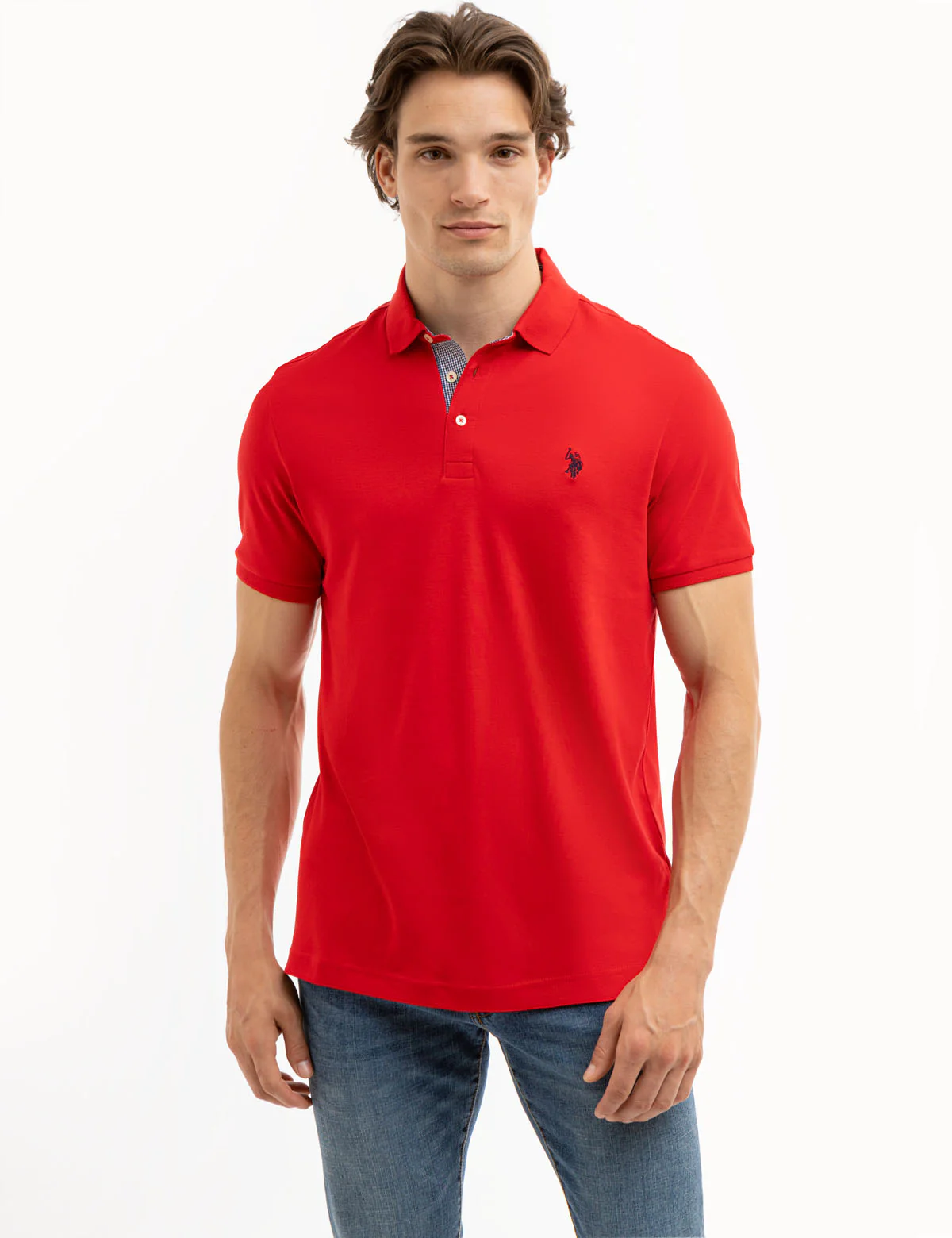 SOLID INTERLOCK GINGHAM TRIM POLO SHIRT - Image 11
