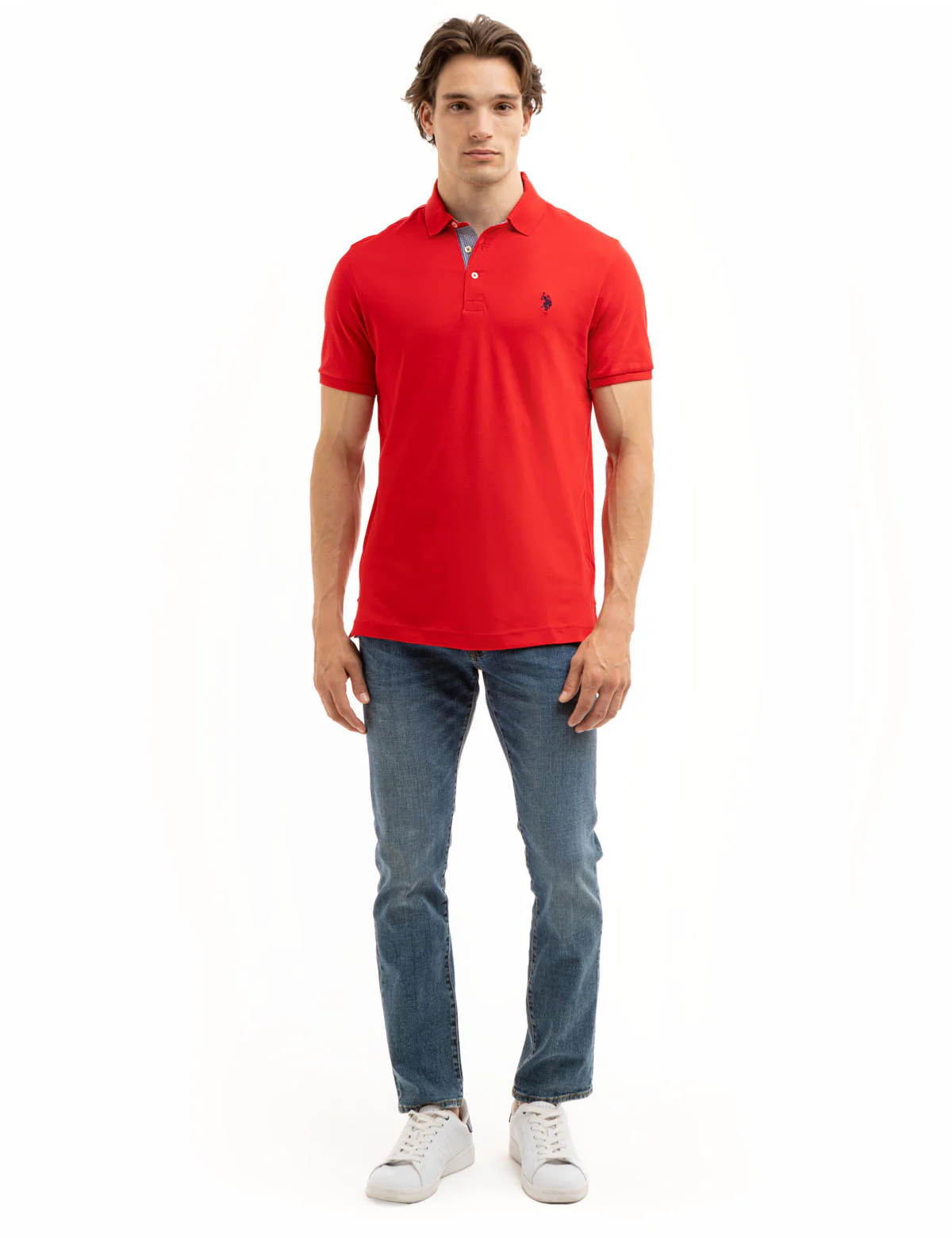 SOLID INTERLOCK GINGHAM TRIM POLO SHIRT - Image 13
