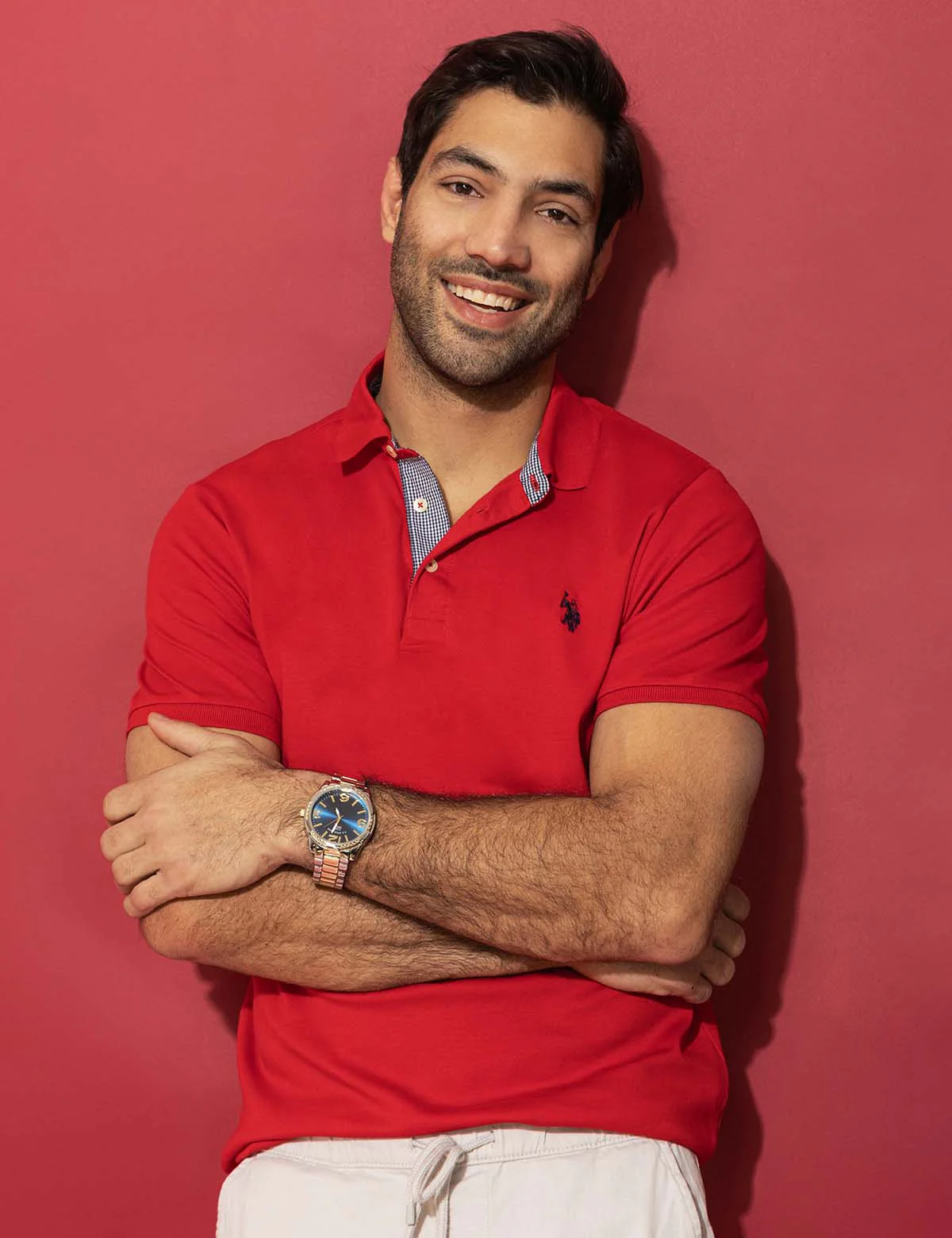 SOLID INTERLOCK GINGHAM TRIM POLO SHIRT - Image 8