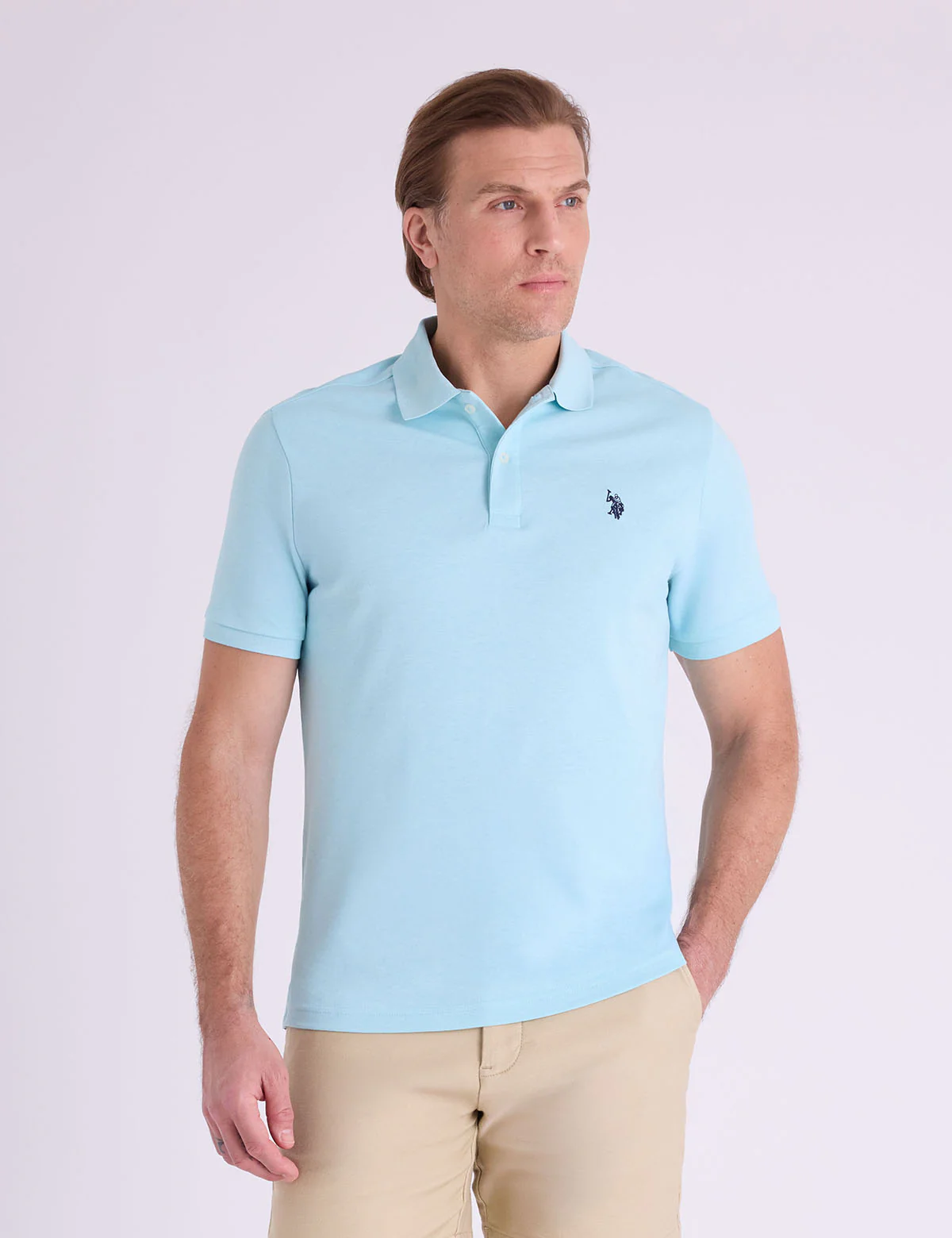SOLID INTERLOCK POLO SHIRT