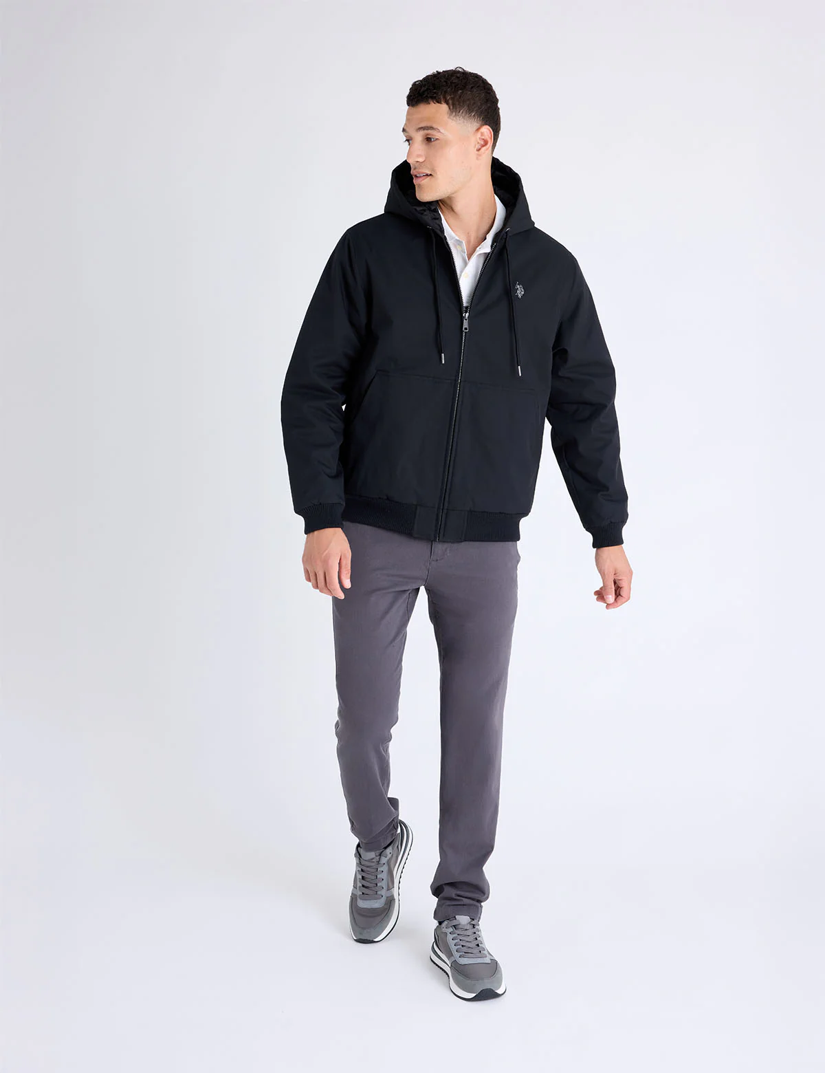 SOLID MIDWEIGHT HOODED JACKET - Image 13