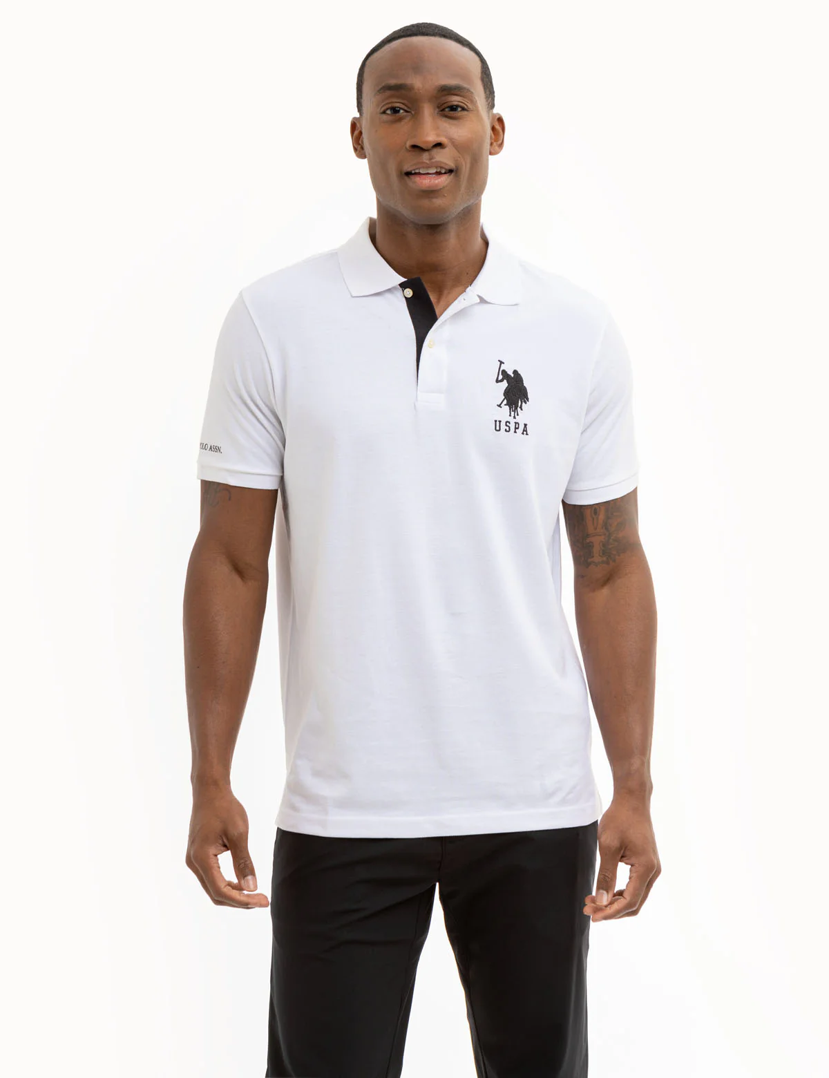 SOLID PIQUE DOUBLE LOGO POLO SHIRT - Image 15