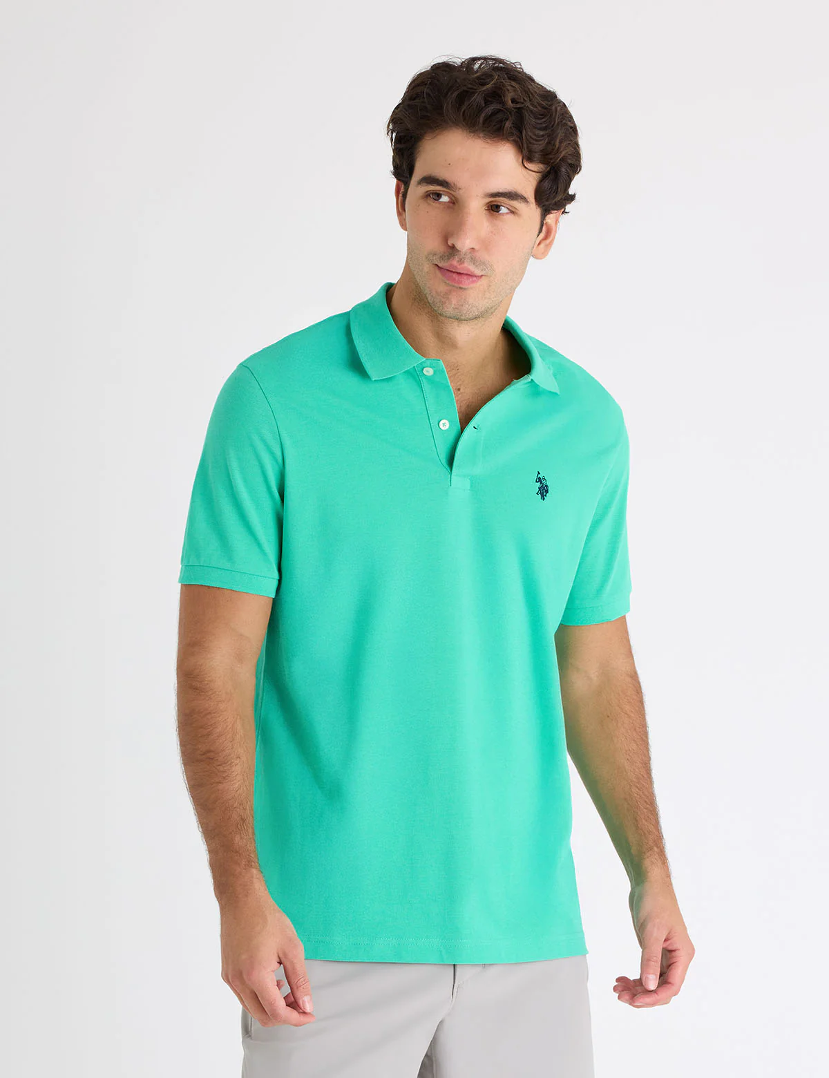 SOLID PIQUE SMALL LOGO POLO SHIRT - Image 3