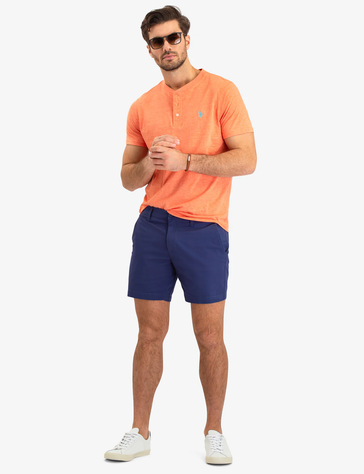 SOLID SHORT SLEEVE HENLEY - Image 2