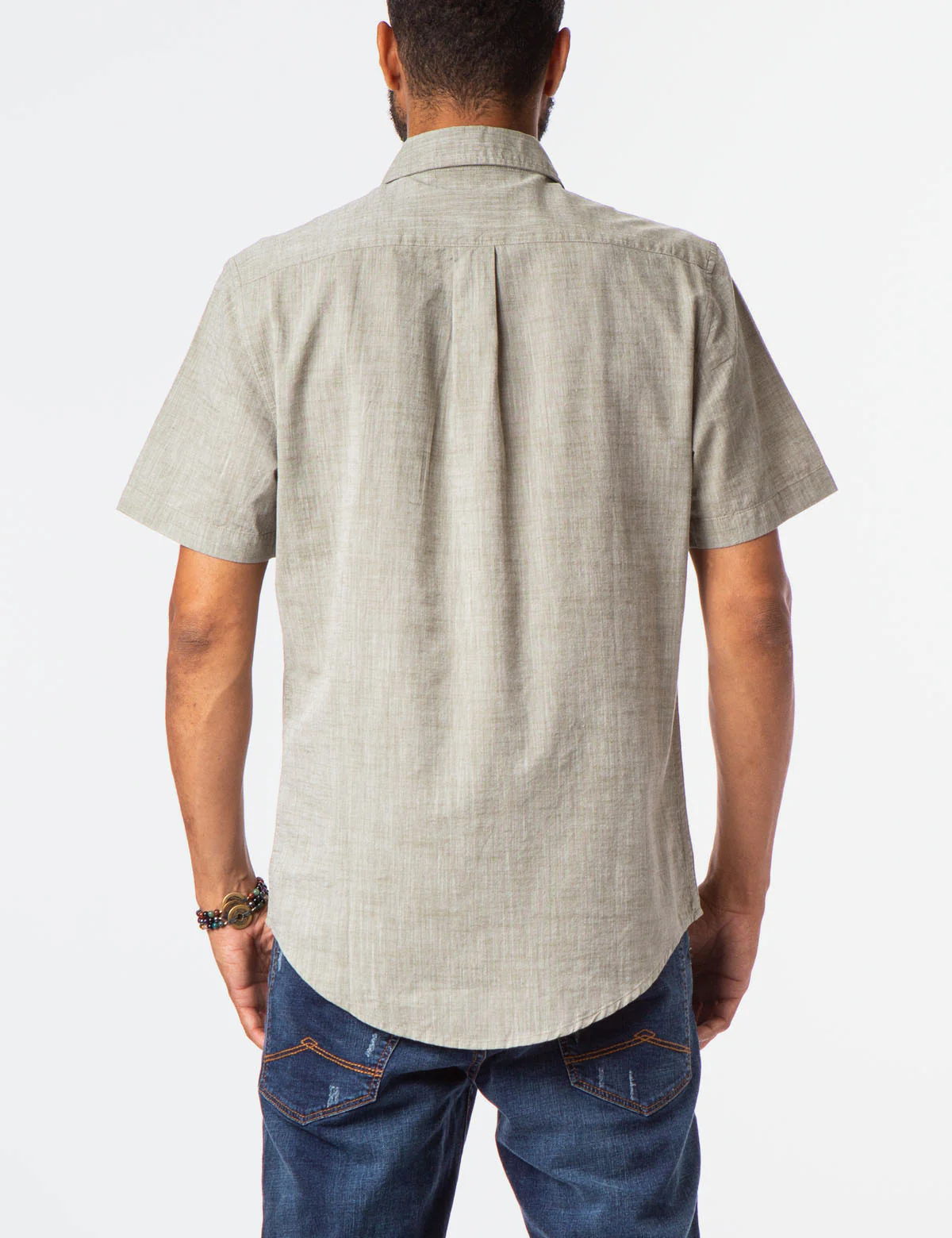 SOLID SLUB CANVAS SHORT SLEEVE SHIRT - Image 7