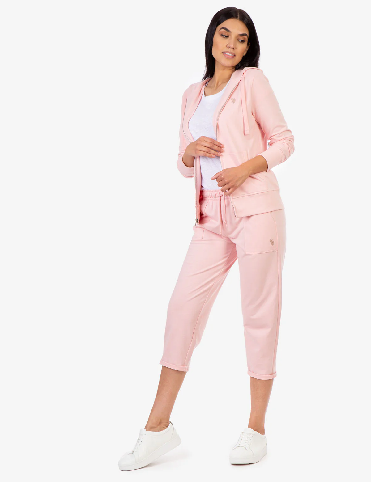 SOLID TIE WAIST CAPRI