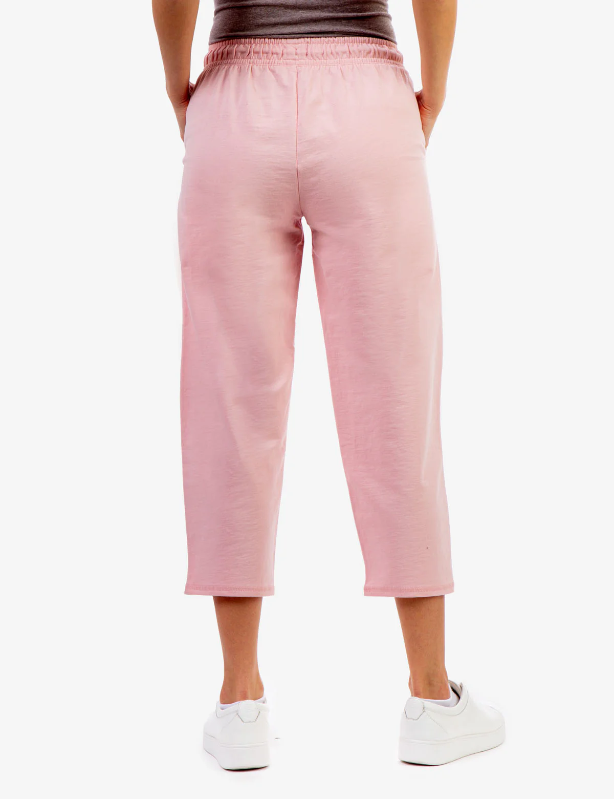 SOLID TIE WAIST CAPRI - Image 5