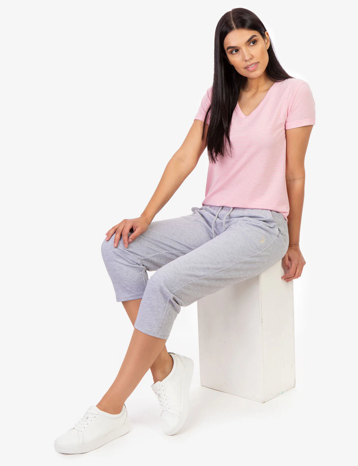 SOLID TIE WAIST CAPRI - Image 8