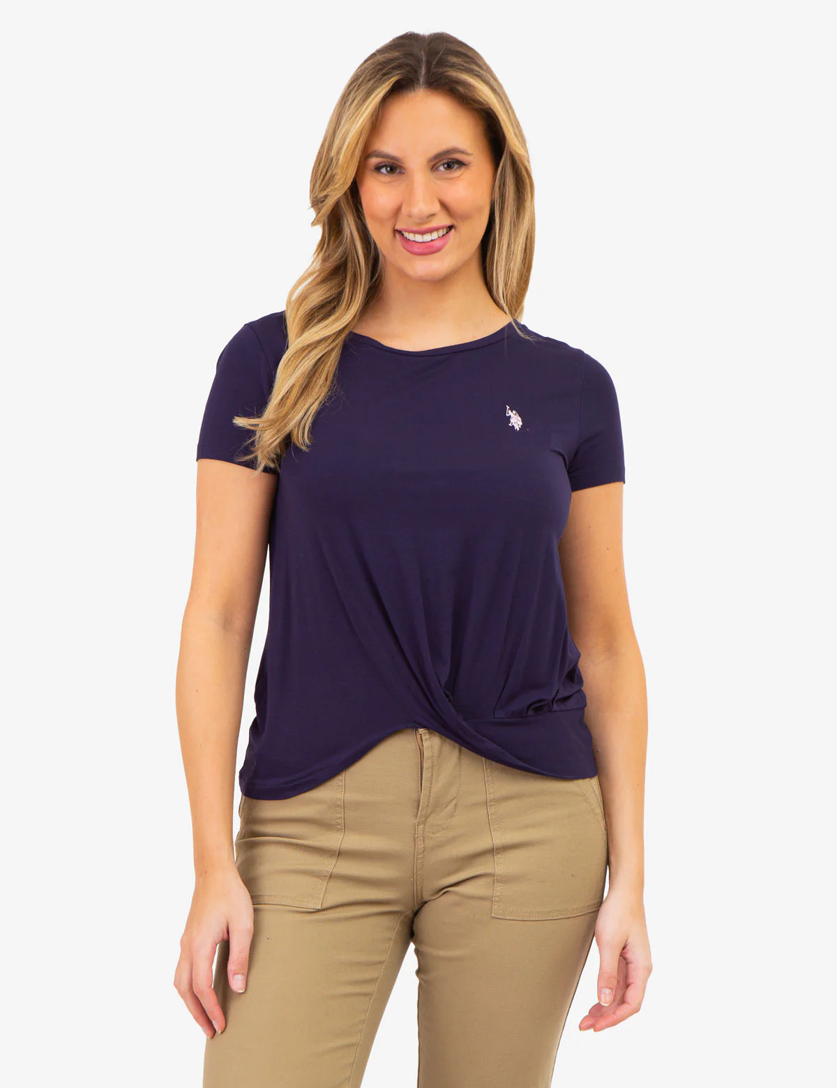 SOLID TWIST FRONT SHORT SLEEVE TOP - Image 10