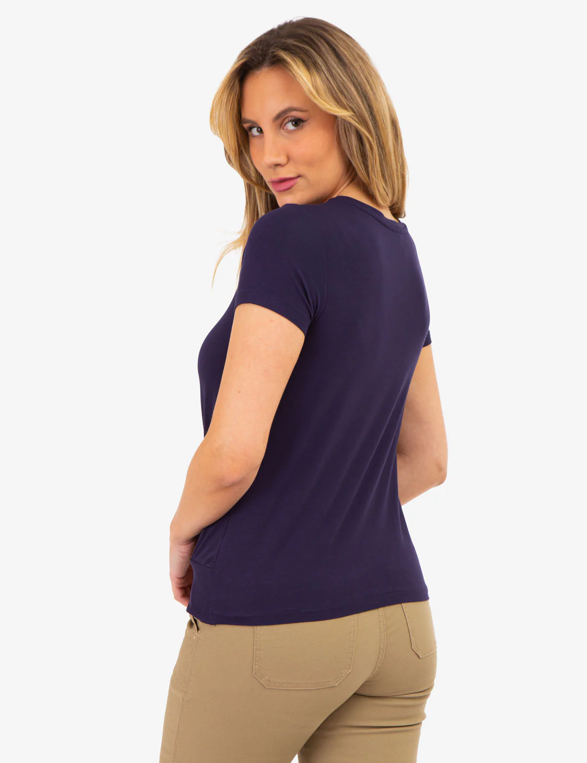 SOLID TWIST FRONT SHORT SLEEVE TOP - Image 11