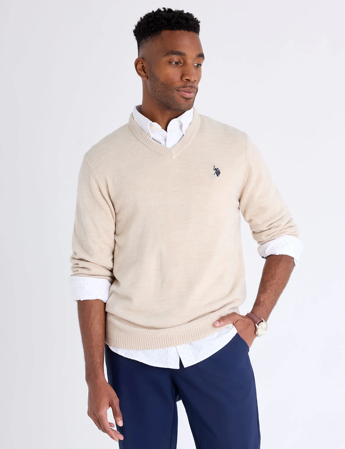 SOLID V-NECK SWEATER - Image 15