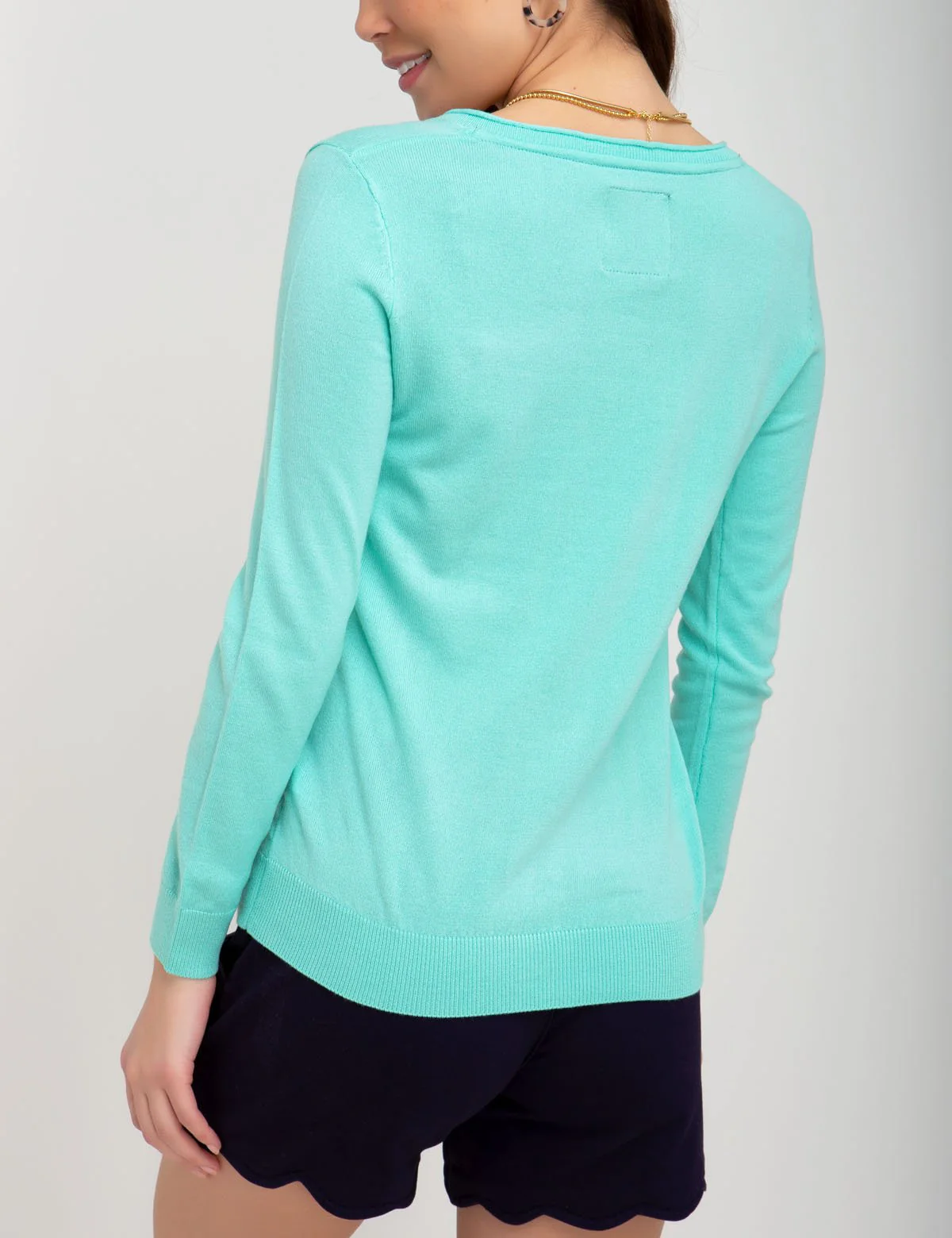 SOLID V-NECK SWEATER - Image 3