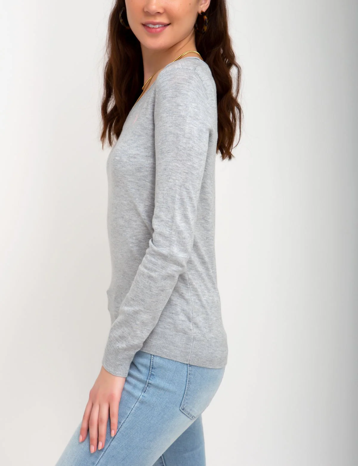 SOLID V-NECK SWEATER - Image 4