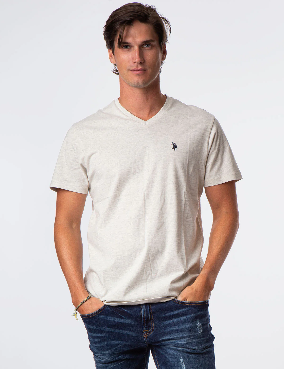 SOLID V-NECK T-SHIRT - Image 3
