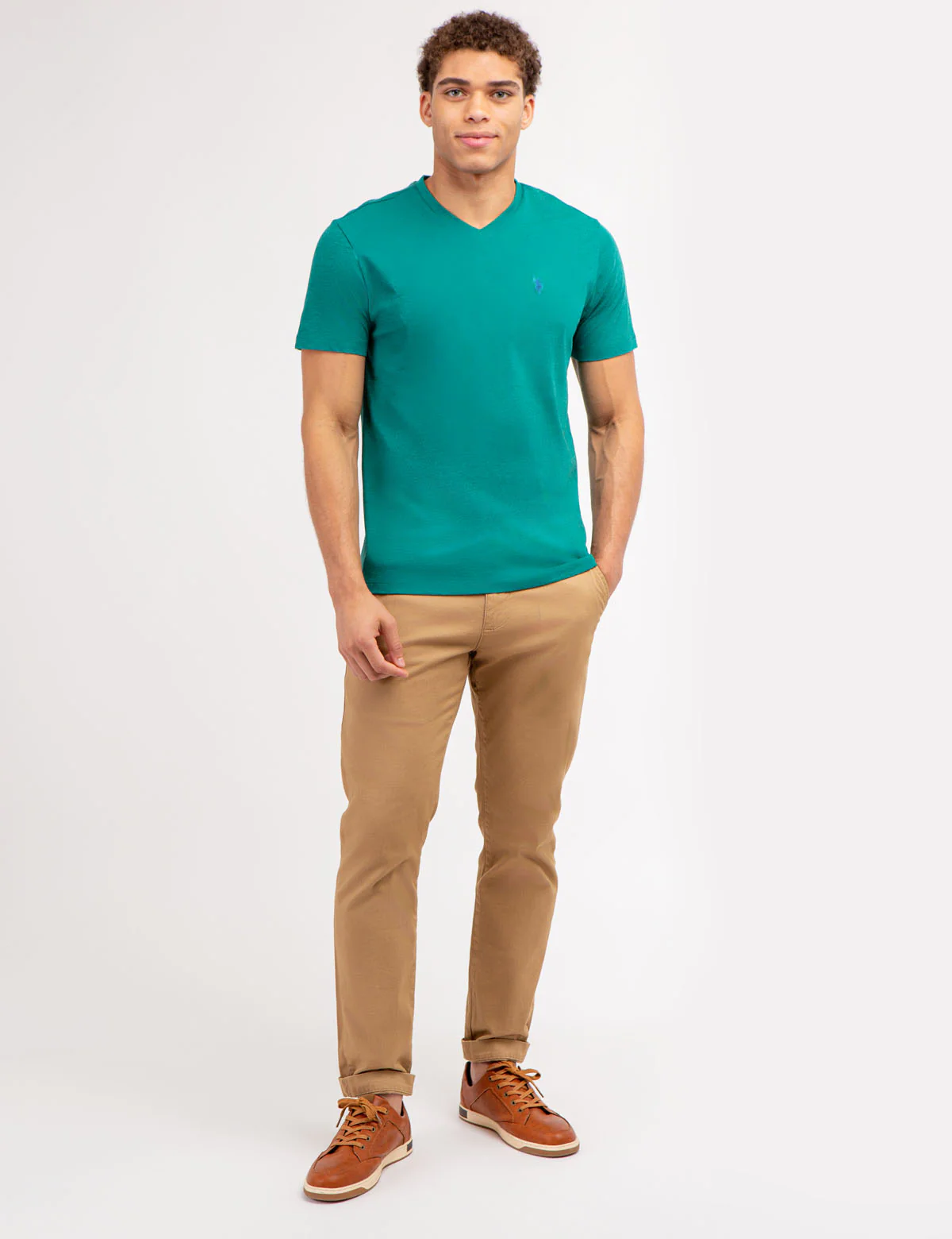 SOLID V-NECK T-SHIRT - Image 6