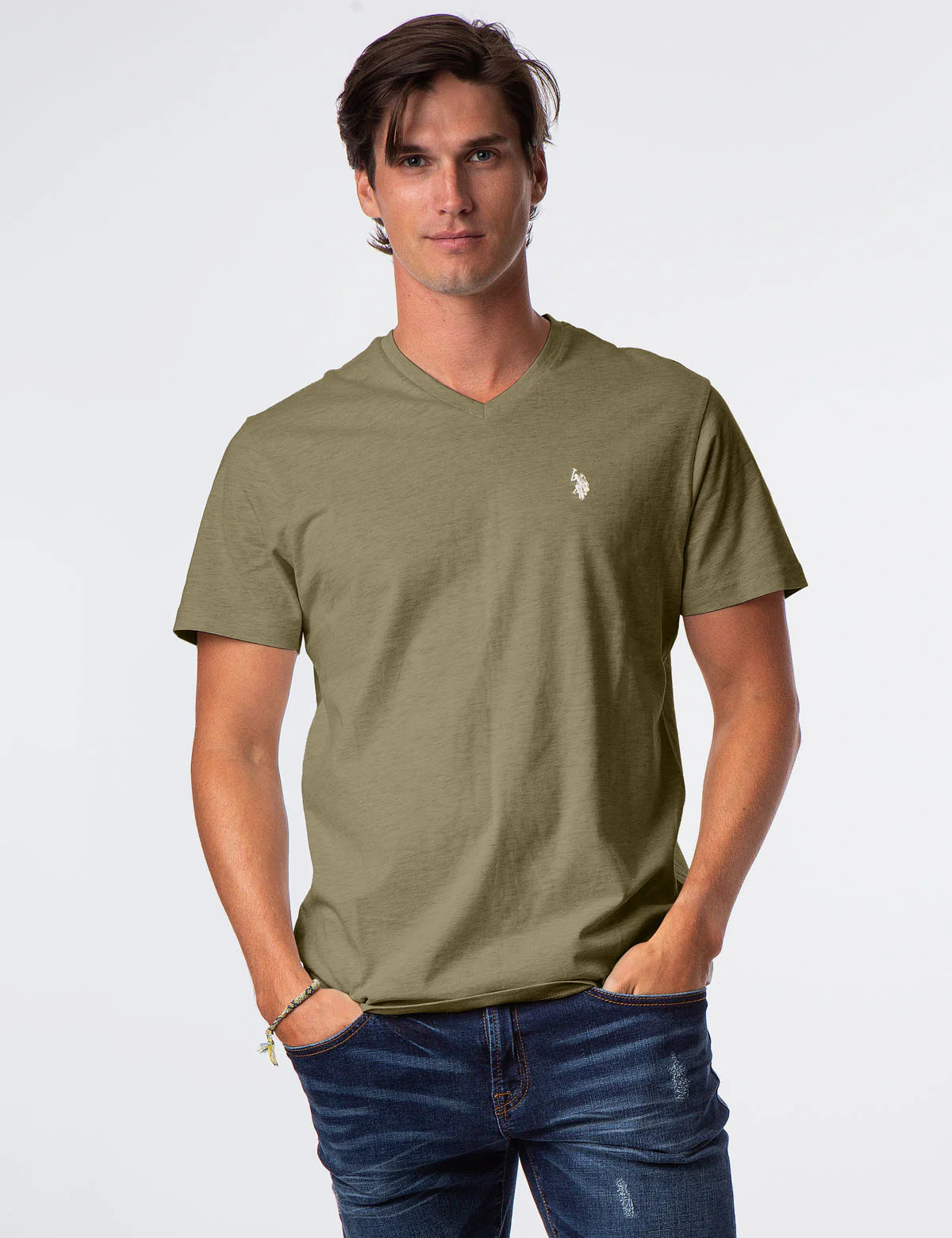 SOLID V-NECK T-SHIRT - Image 5