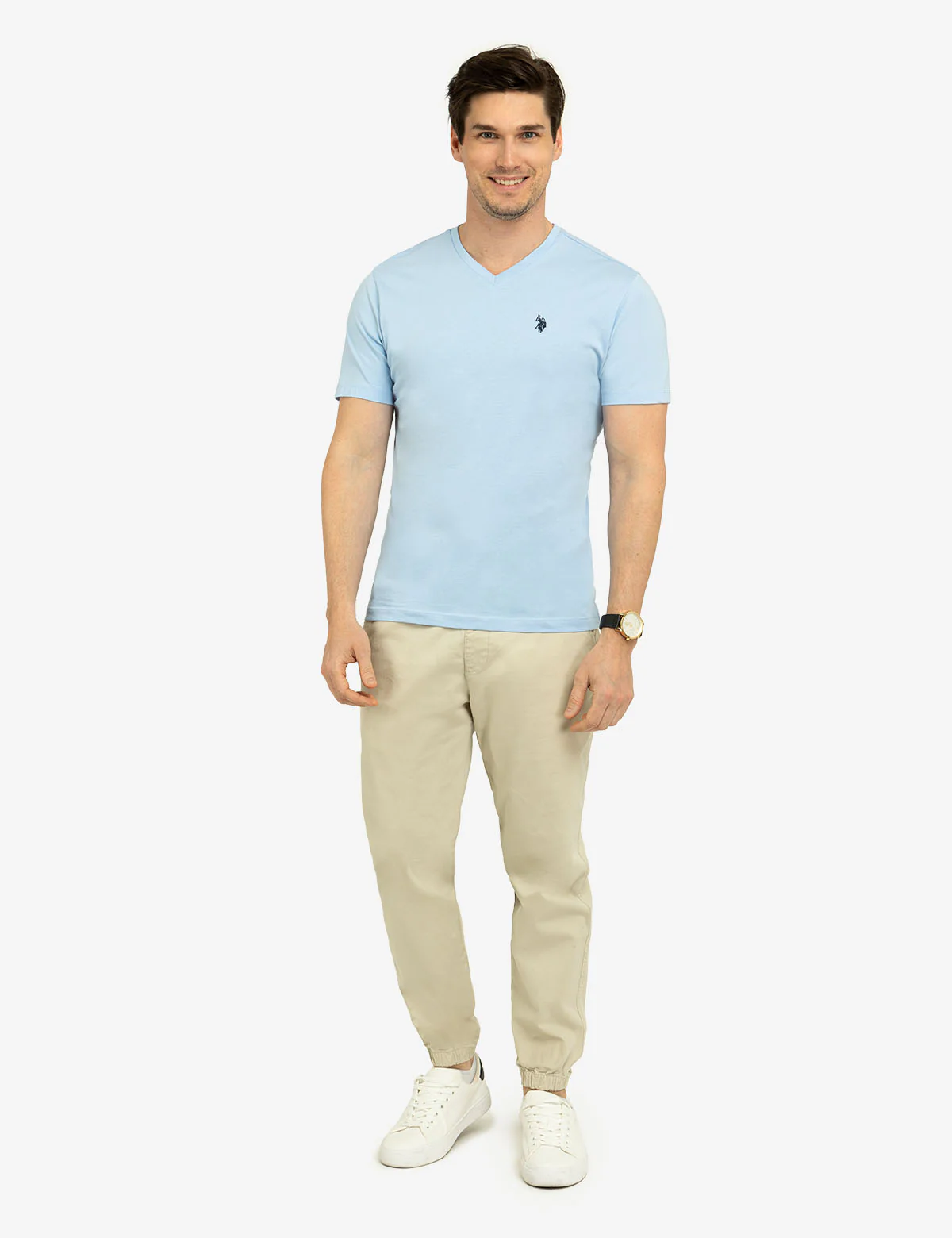 SOLID V-NECK T-SHIRT - Image 2