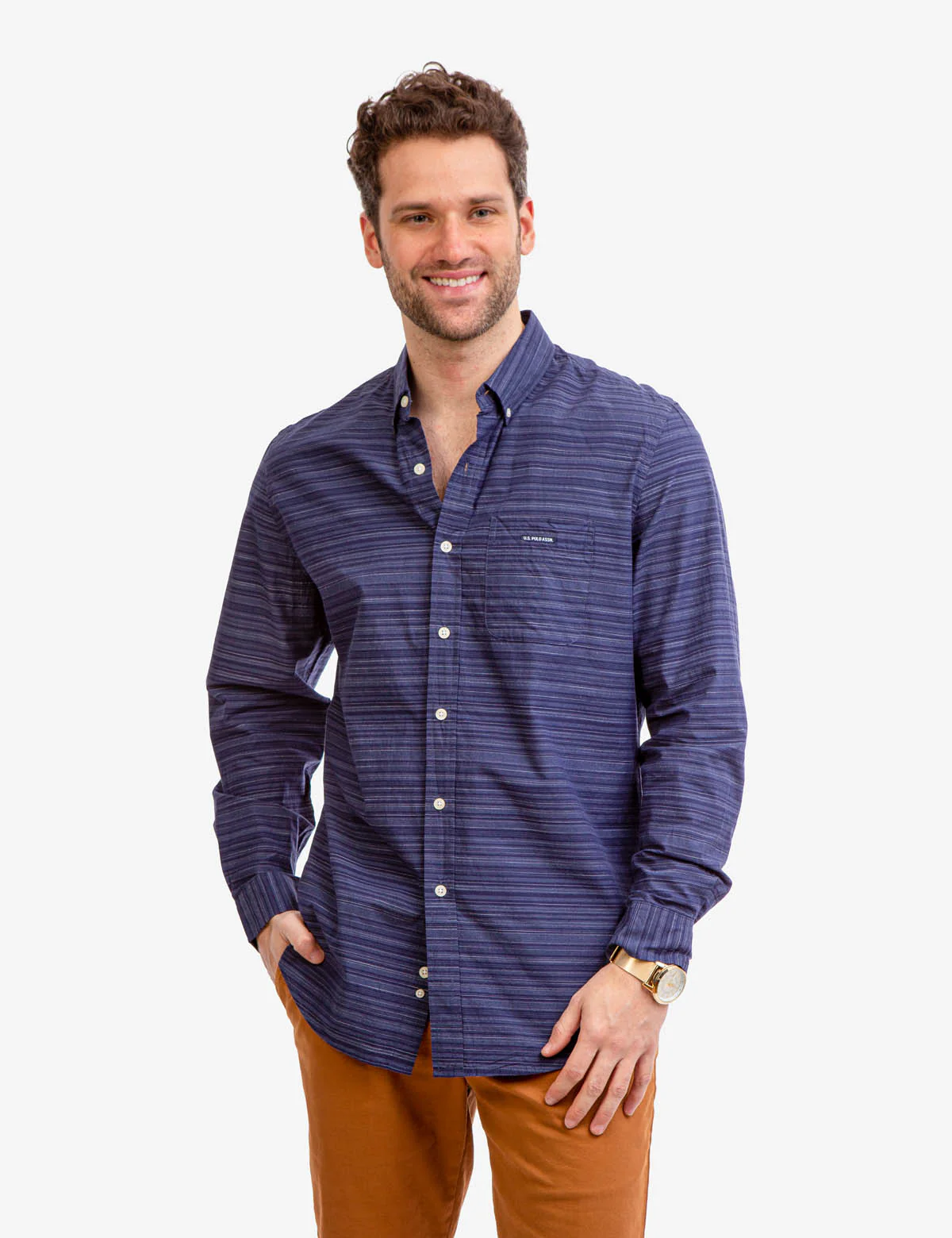 SPACE DYE DOBBY WOVEN SHIRT - Image 7