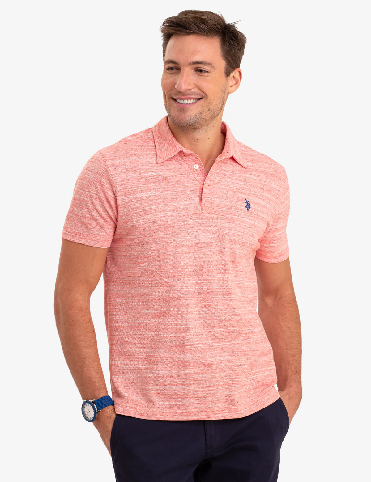 SPACE DYE POLO SHIRT