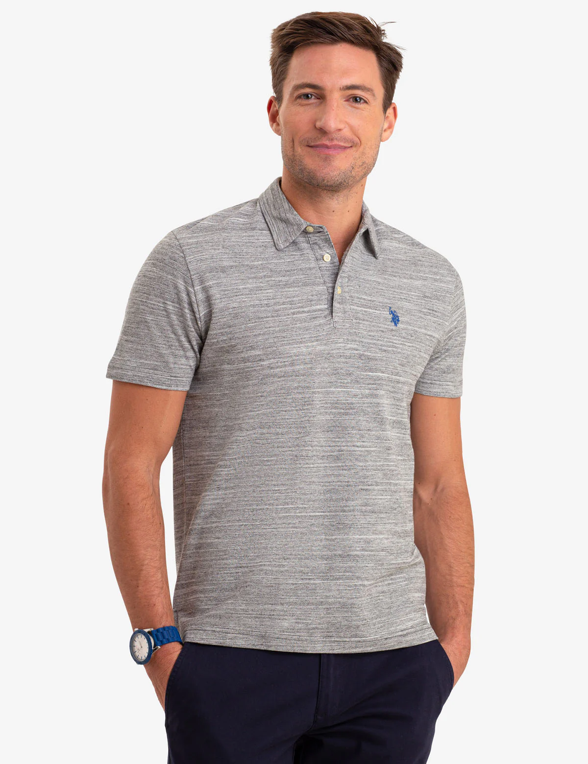 SPACE DYE POLO SHIRT - Image 6