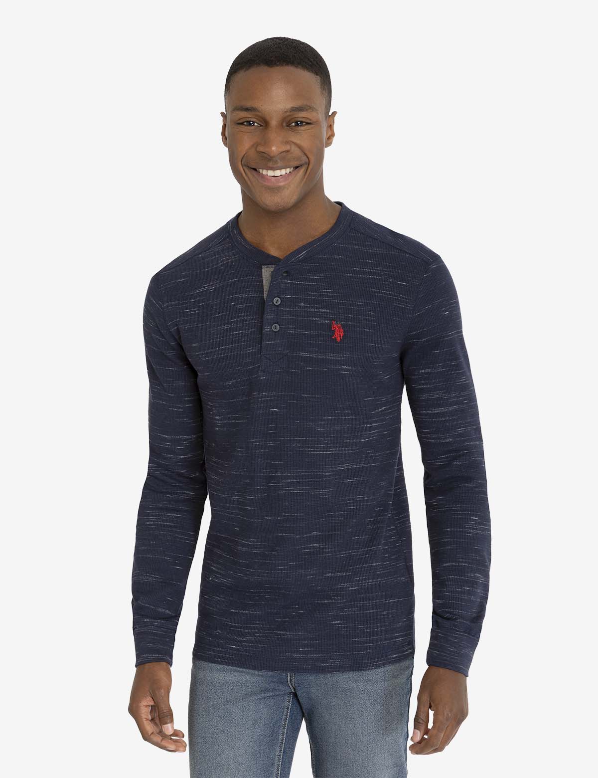 SPACE DYE THERMAL HENLEY - Image 11