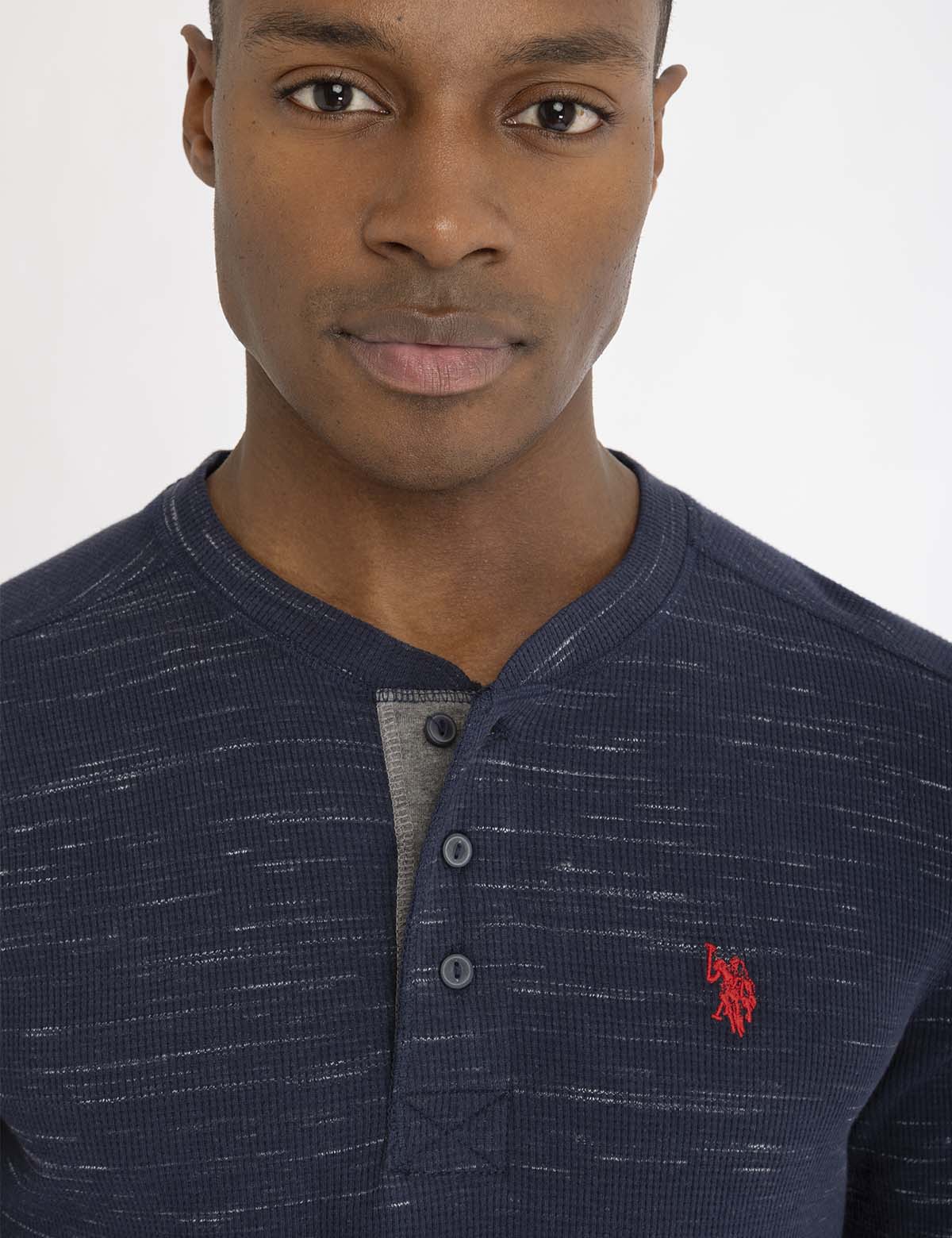 SPACE DYE THERMAL HENLEY - Image 13